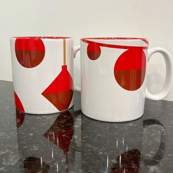 2012 Starbucks Christmas 2 mugs(red ornaments) - Picture 1 of 6